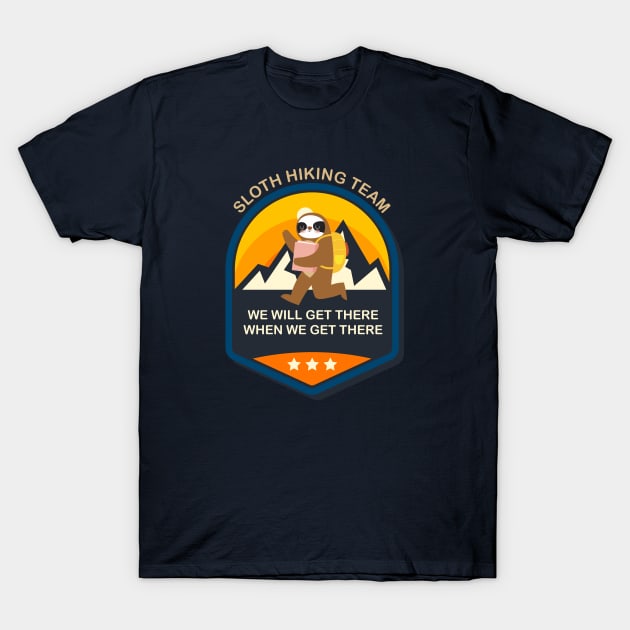 Sloth Hiking Team T-Shirt by Jandara